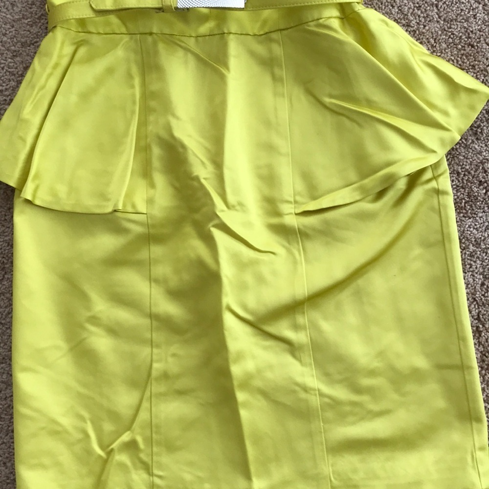TRINA TURK size 4 yellow silk strapless dress - Picture 3 of 6